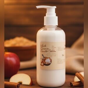 Apple Cinnamon Crumble Cobbler 8 oz Pump Bottle – Dessert-Inspired Vegan Lotion